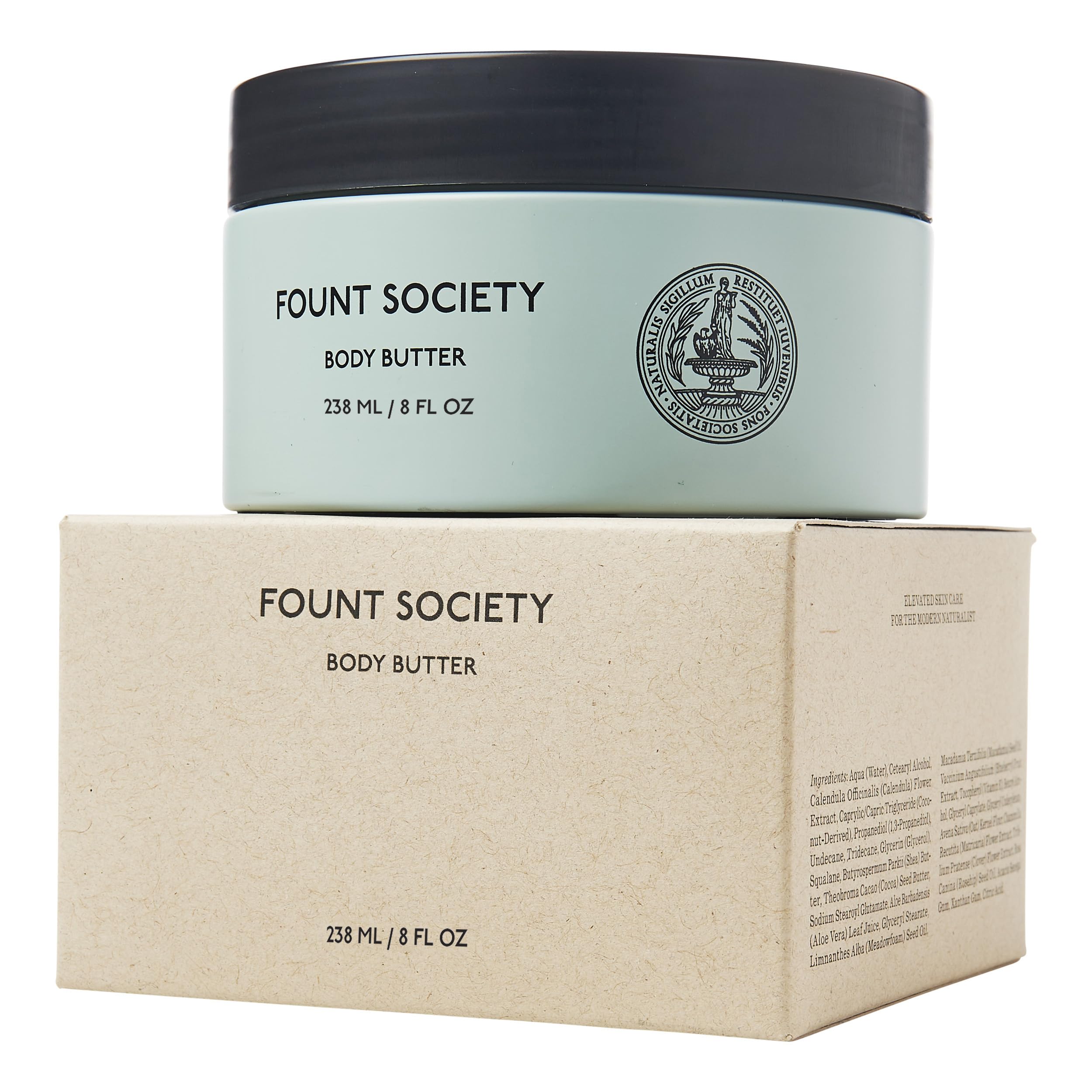 Fount Society Body Butter, 8 Oz – Fragrance-Free Hydration, USA Made