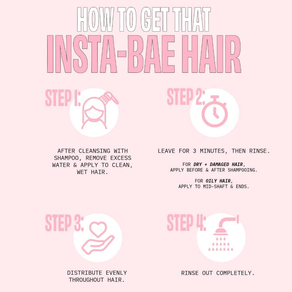 FoxyBae 3-Minute Hair Mask with Biotin | Deep Conditioning for Dry, Damaged Hair | Insta-Bae 7 oz
