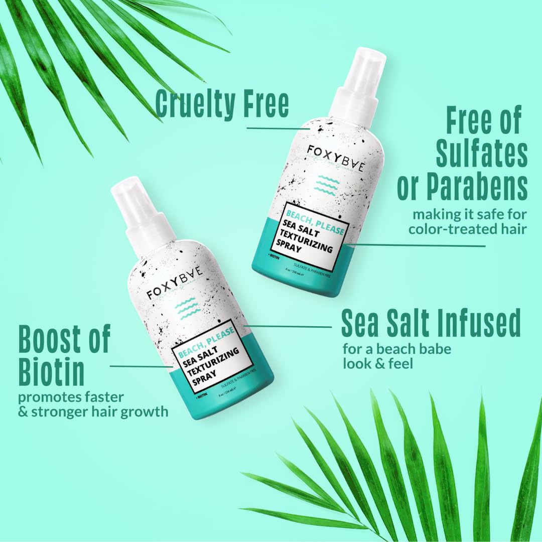 FoxyBae Sea Salt Spray with Biotin - Texture, Volume & Thickening (8 oz)