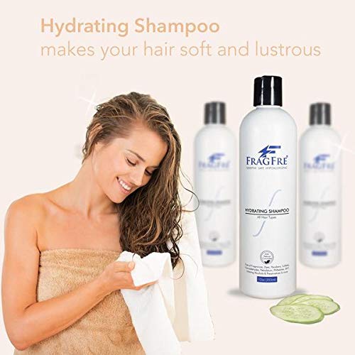 FRAGFRE Hydrating Sensitive Skin Shampoo | Fragrance-Free, Sulfate-Free, Color Safe, 8 oz