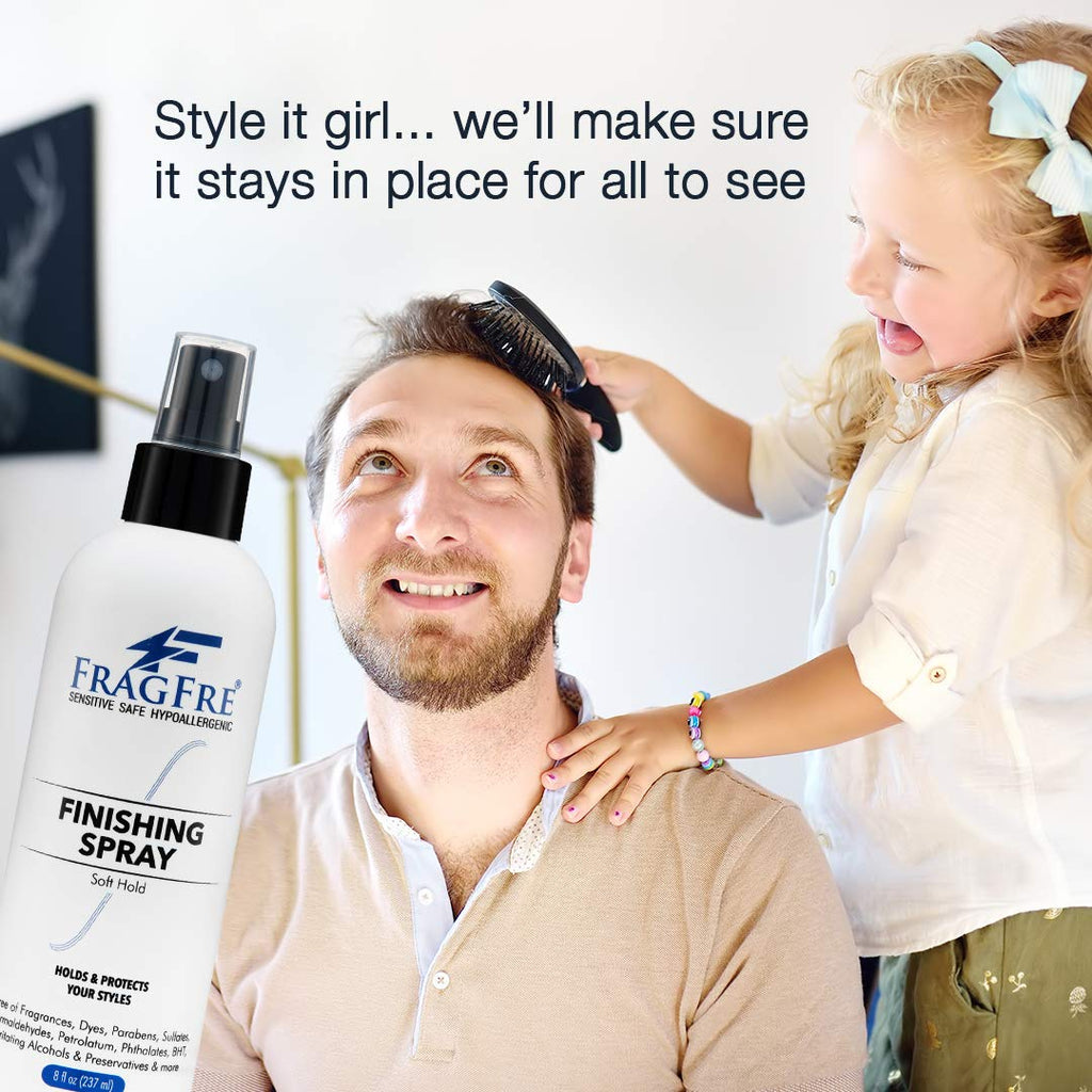 FRAGFRE Hair Finishing Spray 8 oz – Flexible Hold, Fragrance Free, Hypoallergenic