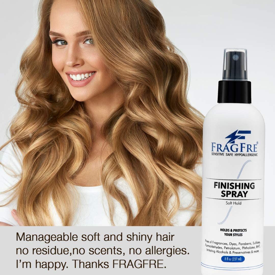 FRAGFRE Hair Finishing Spray 8 oz – Flexible Hold, Fragrance Free, Hypoallergenic