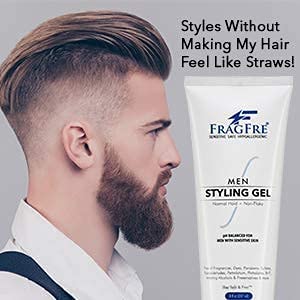 FRAGFRE Men Hair Styling Gel – Fragrance Free, pH Balanced, 8 oz