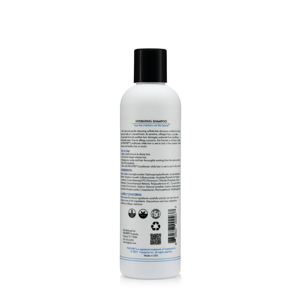 FRAGFRE Hydrating Sensitive Skin Shampoo | Fragrance-Free, Sulfate-Free, Color Safe, 8 oz