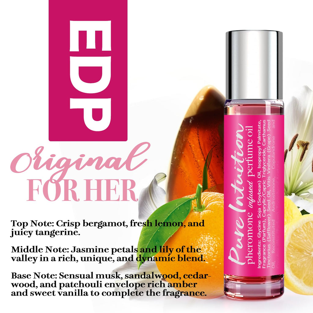 FragrantShare Roll-On Perfume Oil for Women – Alcohol-Free Pheromone Cologne, 0.34 fl oz (10 mL) TSA Ready