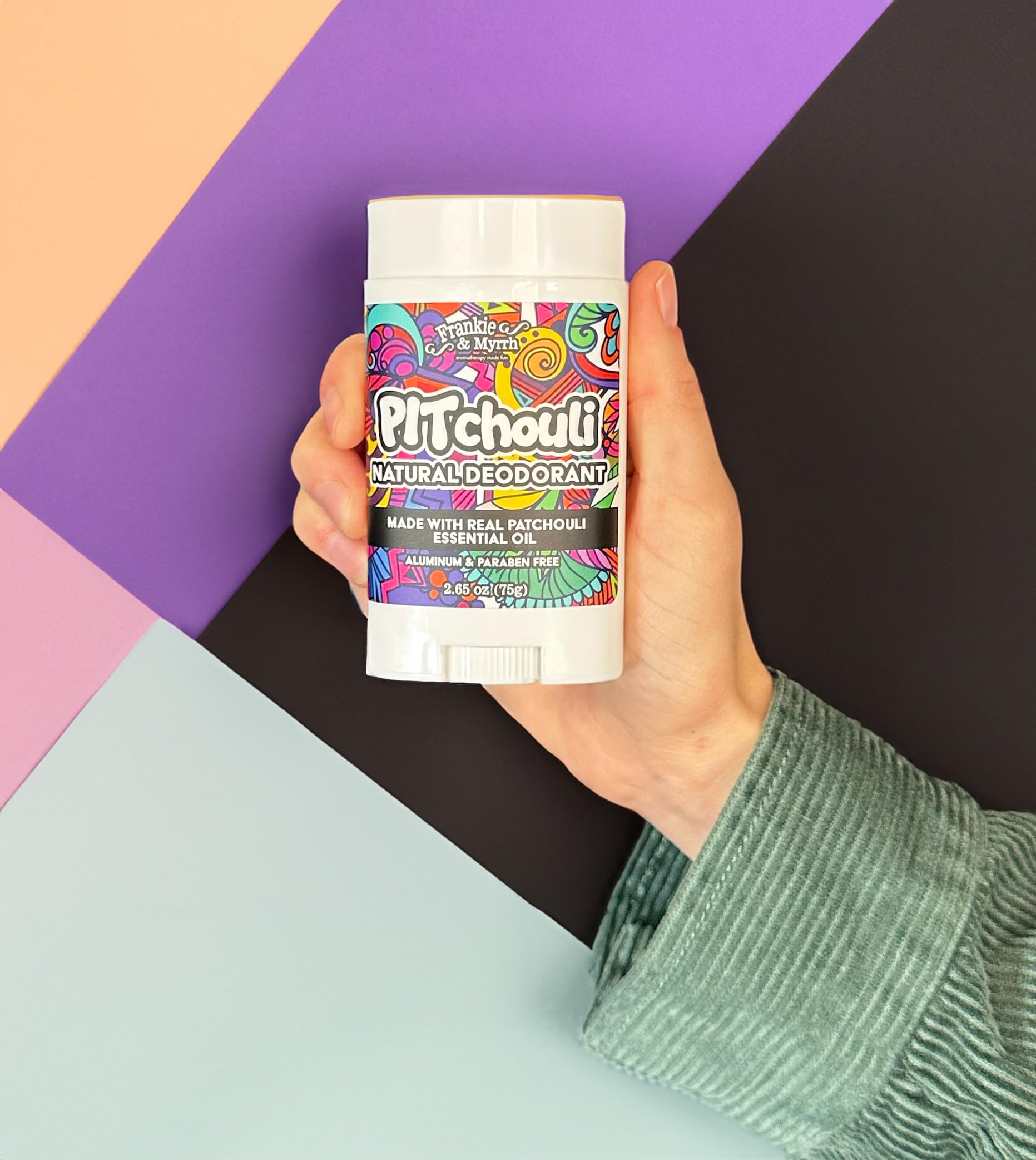Frankie & Myrrh 2 Pack Patchouli Deodorant – Aluminum-Free, Vegan, Made in USA
