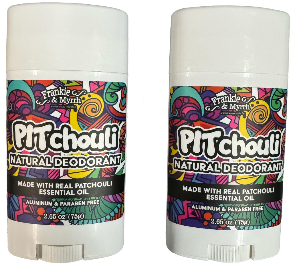 Frankie & Myrrh 2 Pack Patchouli Deodorant – Aluminum-Free, Vegan, Made in USA