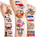 frawharmone Costa Rica Pura Vida 100PCS Temporary Tattoos – Kids Beach Party Stickers