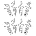 FRCOLOR 8 Pack Silver Nail Rings with Rhinestones – Opening Fingertip Jewelry for Women