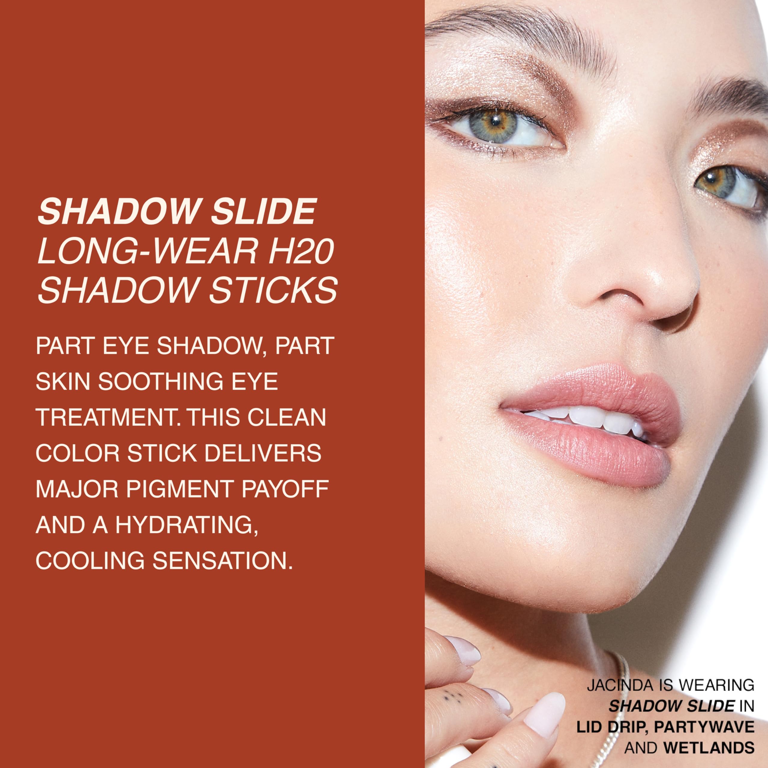 Freck Beauty SHADOW SLIDE Long Wear H2O Shadow Stick – Deep Gunmetal, Waterproof, High-Pigment Eyeshadow Crayon
