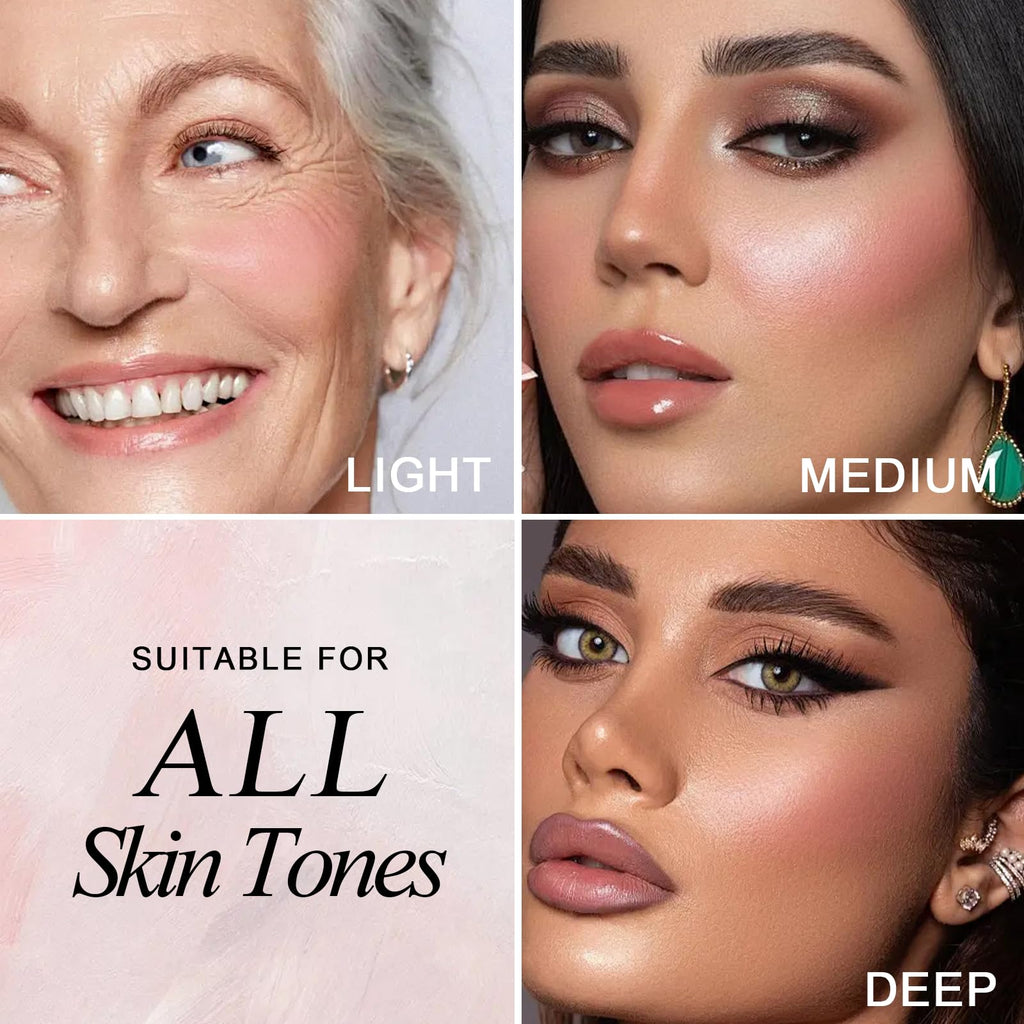 FREEORR All-in-One Baked Makeup Palette – Bronzer, Highlighter, Blush & Eyeshadow | Travel-Compact