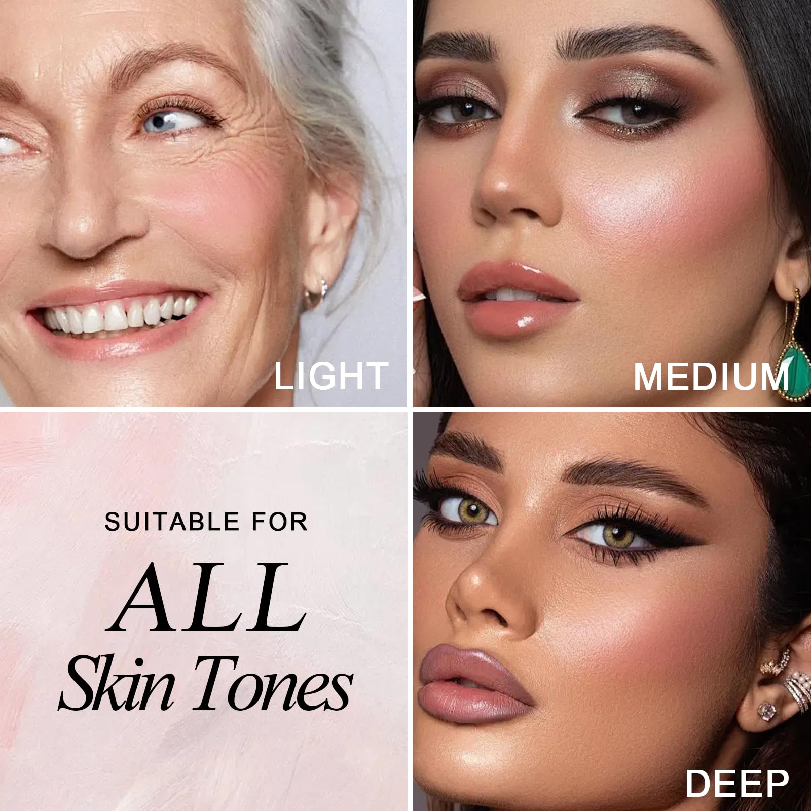 FREEORR All-in-One Baked Makeup Palette – Bronzer, Highlighter, Blush & Eyeshadow | Travel-Compact