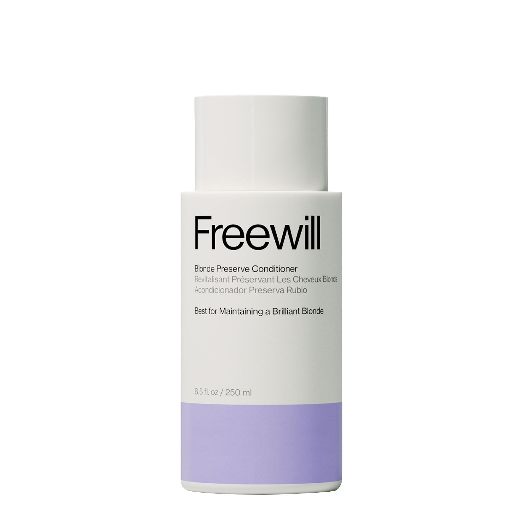 Freewill Blonde Preserve Purple Conditioner – Sulfate-Free Toner for Blonde Hair, 8.5 oz