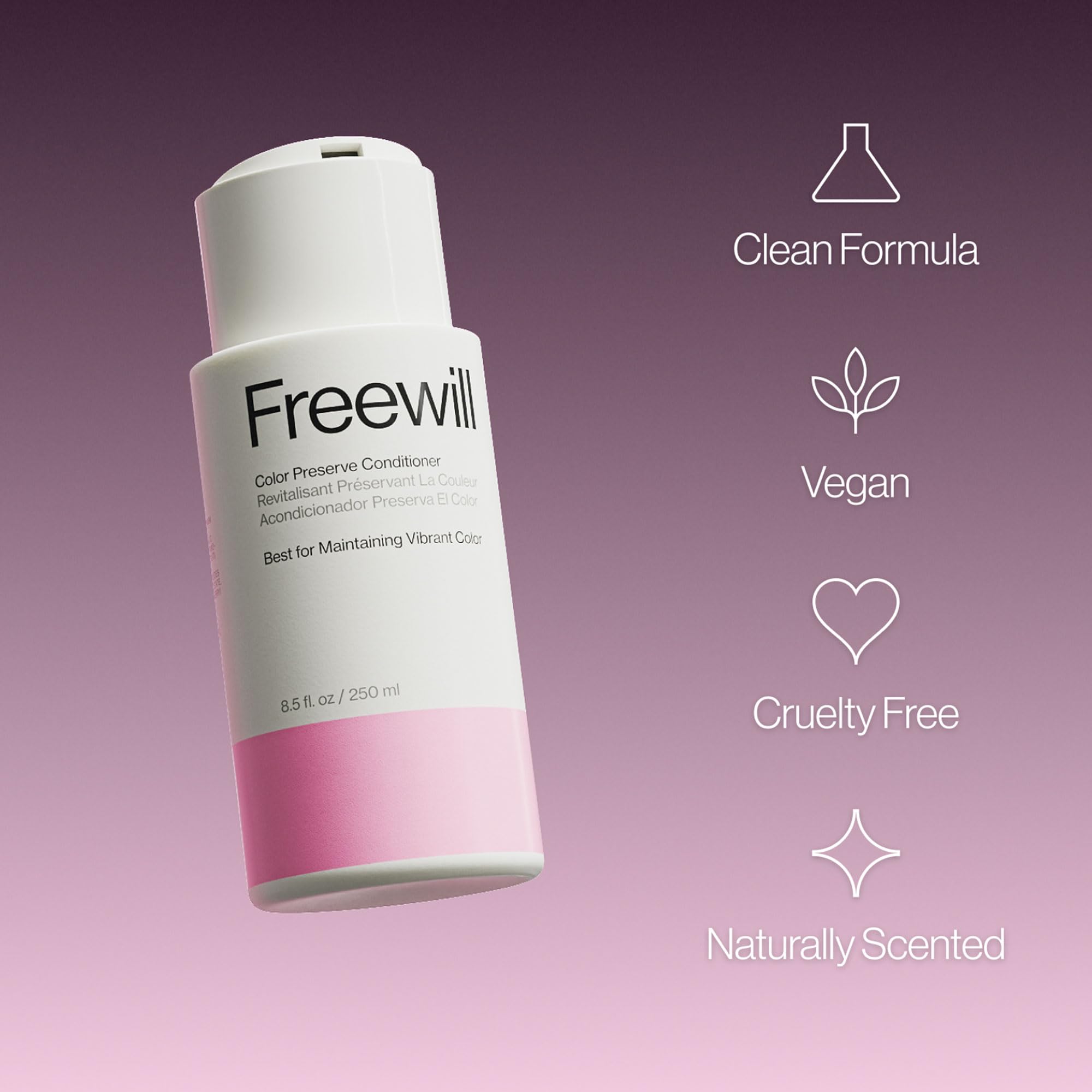 Freewill Color Preserve Conditioner | Rich Hydration for Color-Treated Hair – 8.5 oz