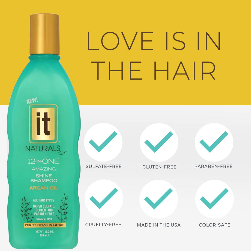 Freeze It IT Naturals Argan Oil 12-In-One Amazing Shine Shampoo – Repair, Protect & Strengthen Hair
