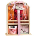 Deluxe Cherry Blossom Spa Basket by Freida and Joe – Home Spa Set