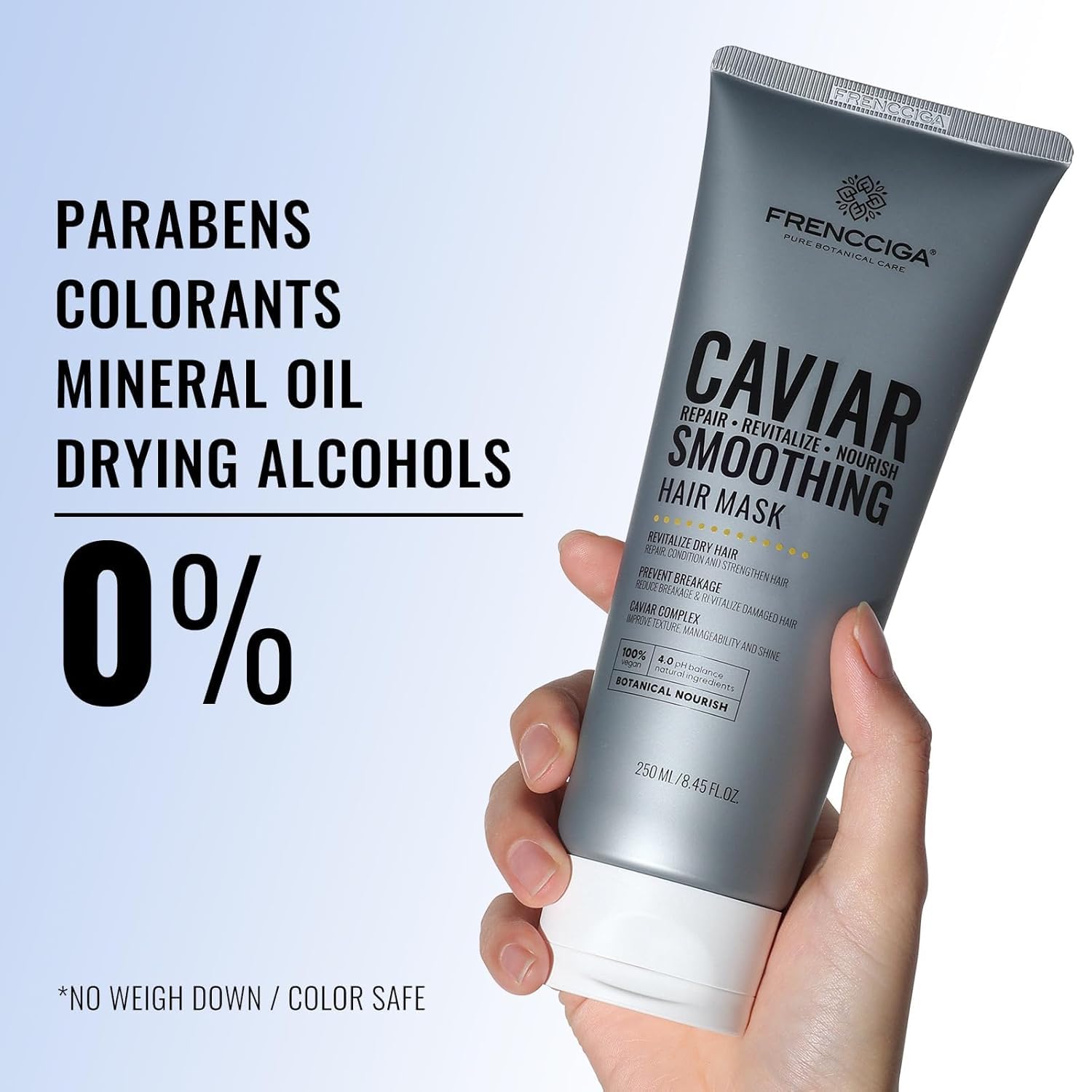 FRENCCIGA Caviar Hair Mask – Replenishing Moisture for Dry Hair with Luxurious Caviar Complex (8.45 oz)