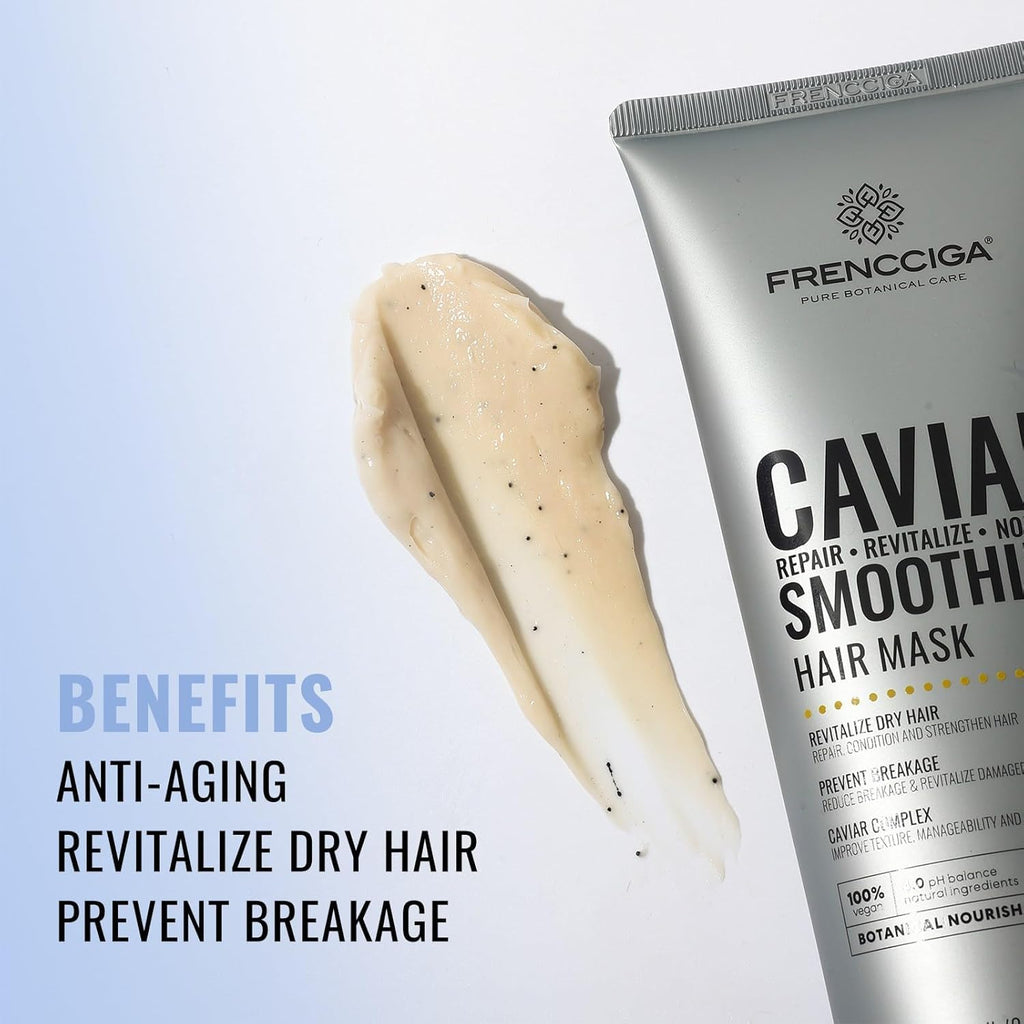 FRENCCIGA Caviar Hair Mask – Replenishing Moisture for Dry Hair with Luxurious Caviar Complex (8.45 oz)