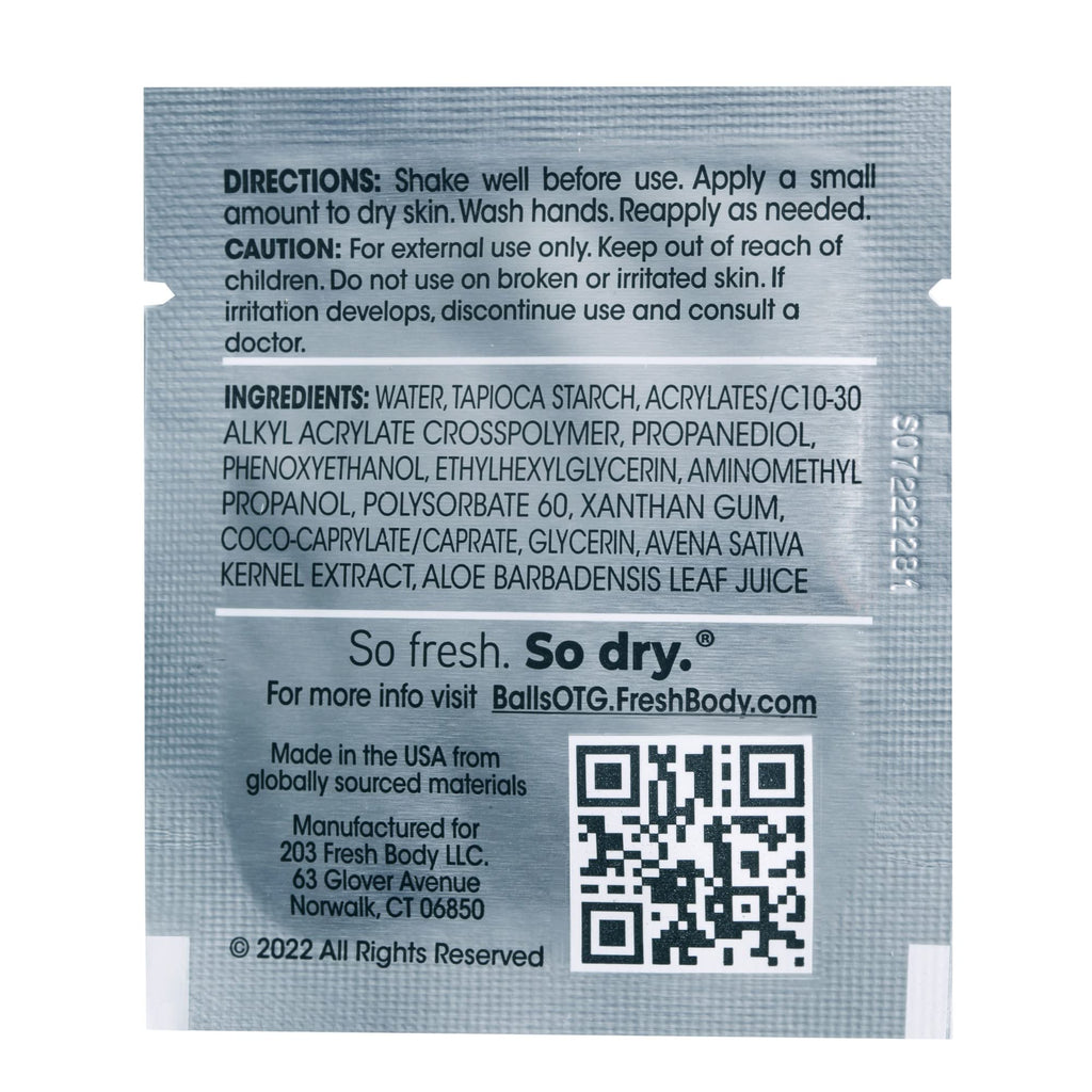 Fresh Body FB Balls On-The-Go Anti-Chafing Lotion — Travel Pack for Men (60 x 0.07 oz)