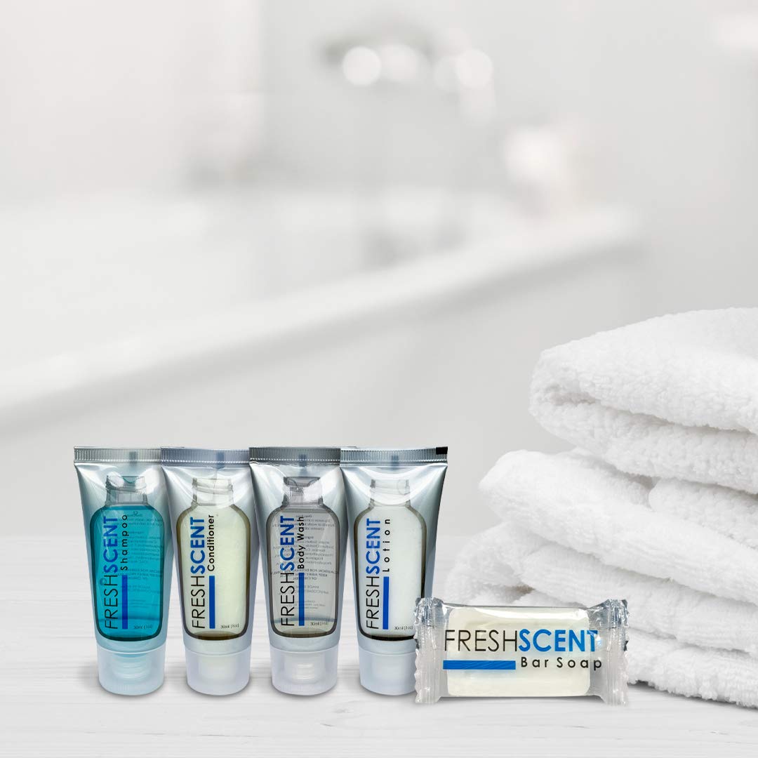 Freshscent Lotion 1oz (100 Pack) Hotel Travel Size Bulk Amenities for Hospitality