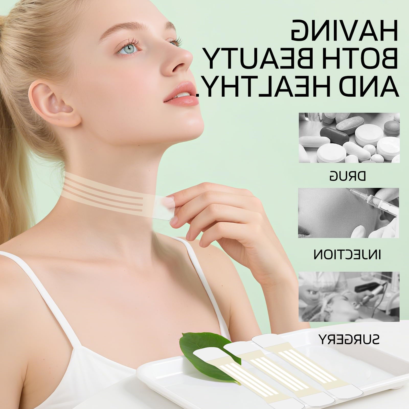 Friendship 48 Pack Invisible Neck Lifting Tapes — Neck Lift Patches for Skin Care