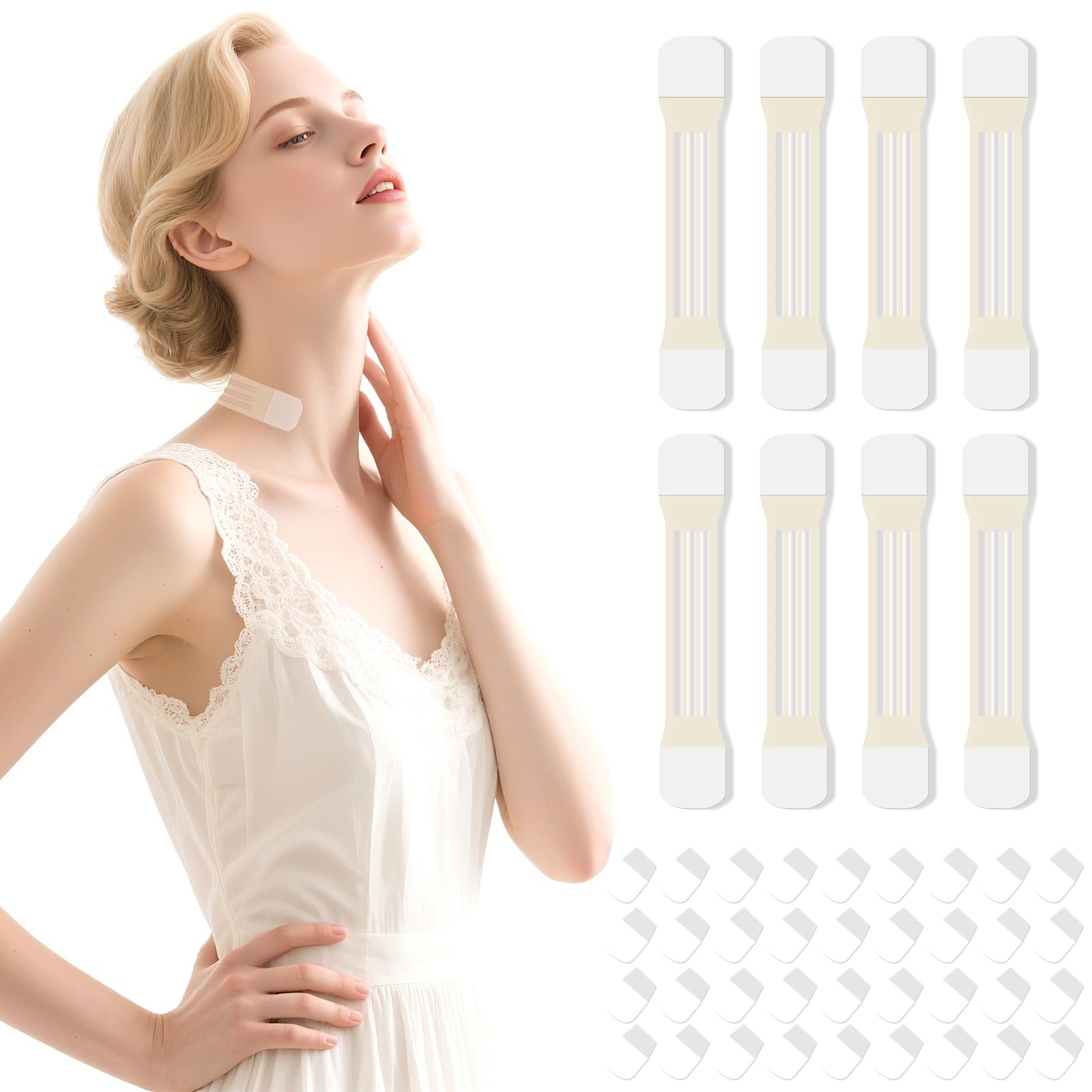 Friendship 48 Pack Invisible Neck Lifting Tapes — Neck Lift Patches for Skin Care