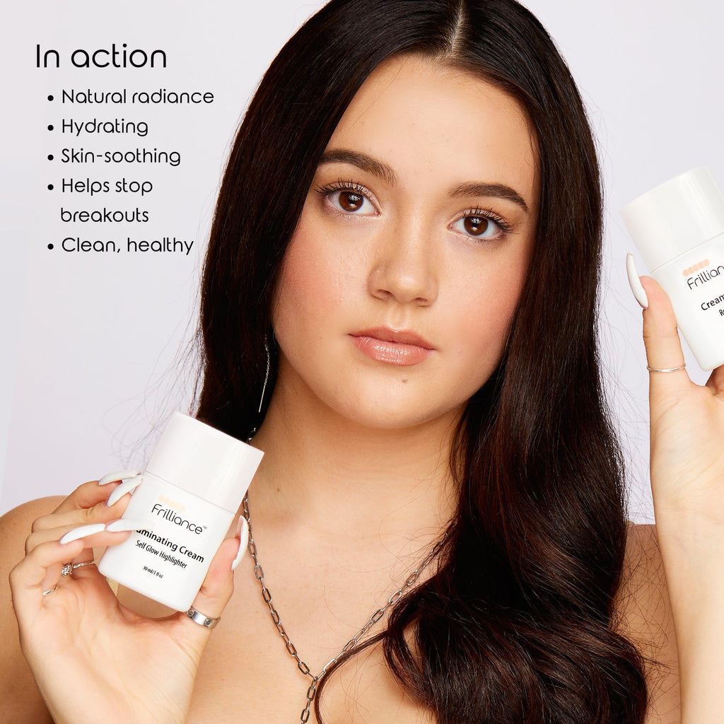 Frilliance Illuminating Cream | Hydrating Self-Glow Highlighter for Teens | Cruelty-Free & Hypoallergenic