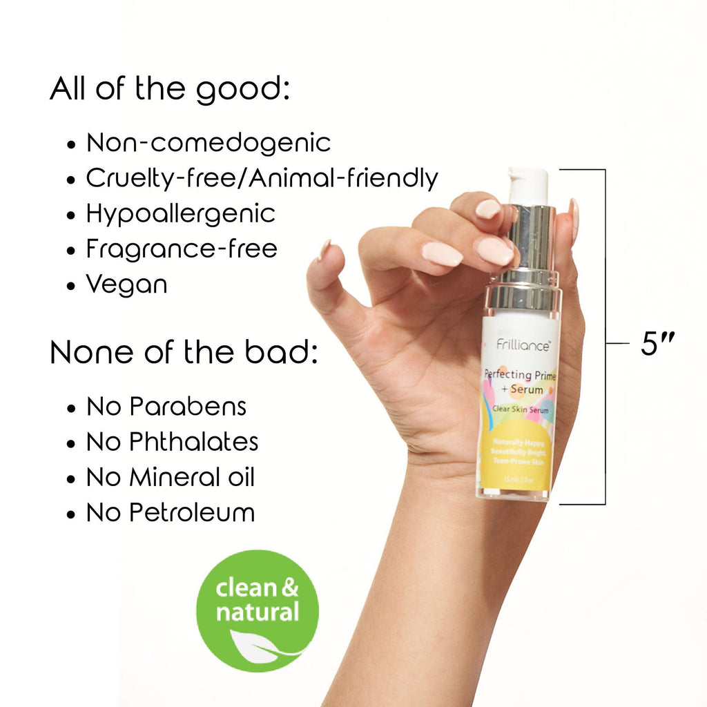 Frilliance 2 in 1 Clear Skin Primer & Serum for Acne | Mandelic Acid, Niacinamide, Vegan & Cruelty-Free