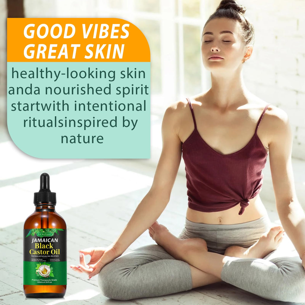 Frovetani 120ML Jamaican Black Castor Oil – Organic Cold-Pressed for Hair & Brows