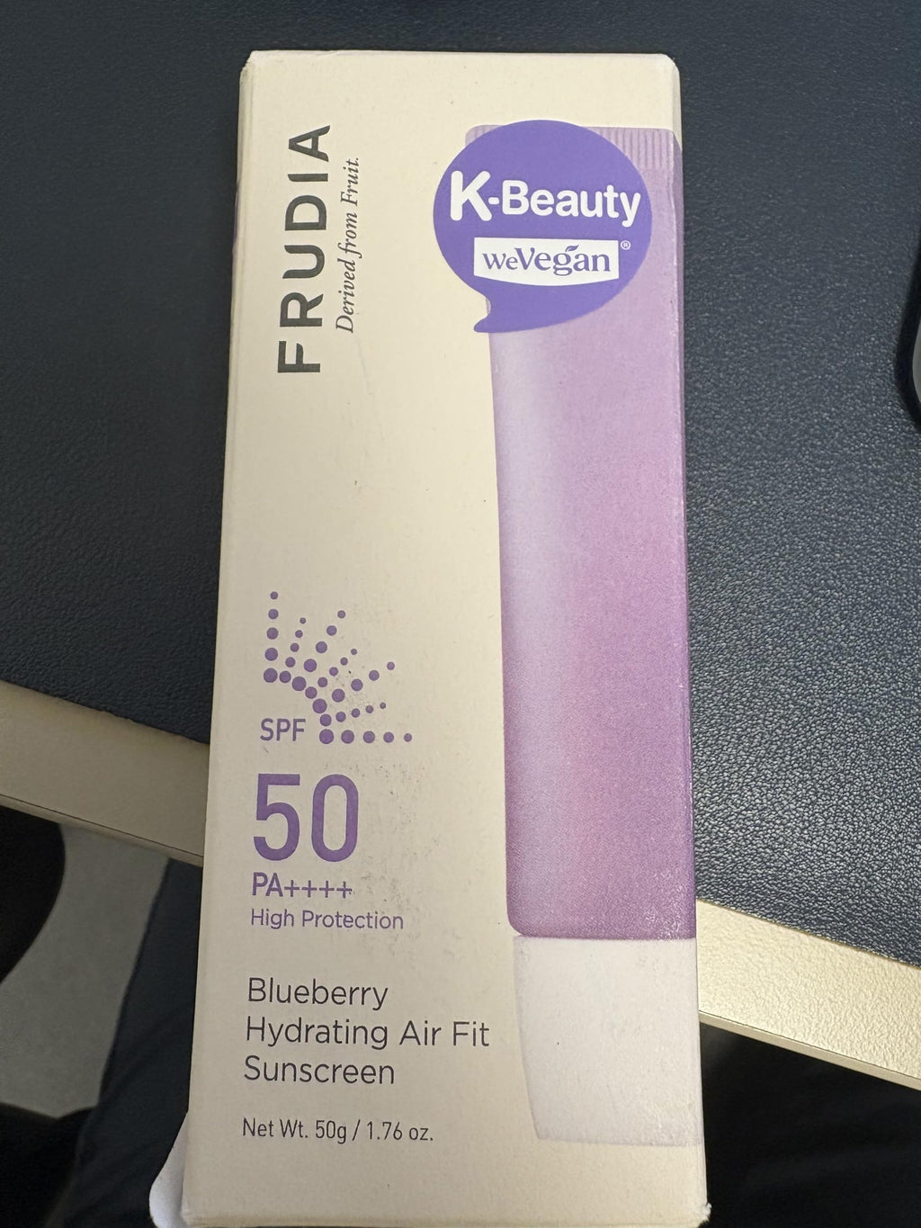 FRUDIA Blueberry Hydrating Air Fit Sunscreen SPF 50+ PA++++ | Ultra Lightweight, No White Cast | 1.76 oz