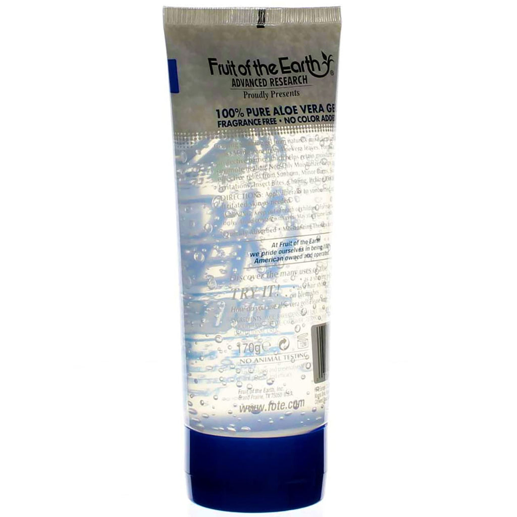 Fruit of the Earth Aloe Vera 100% Gel — 6 oz Tube (Pack of 2)