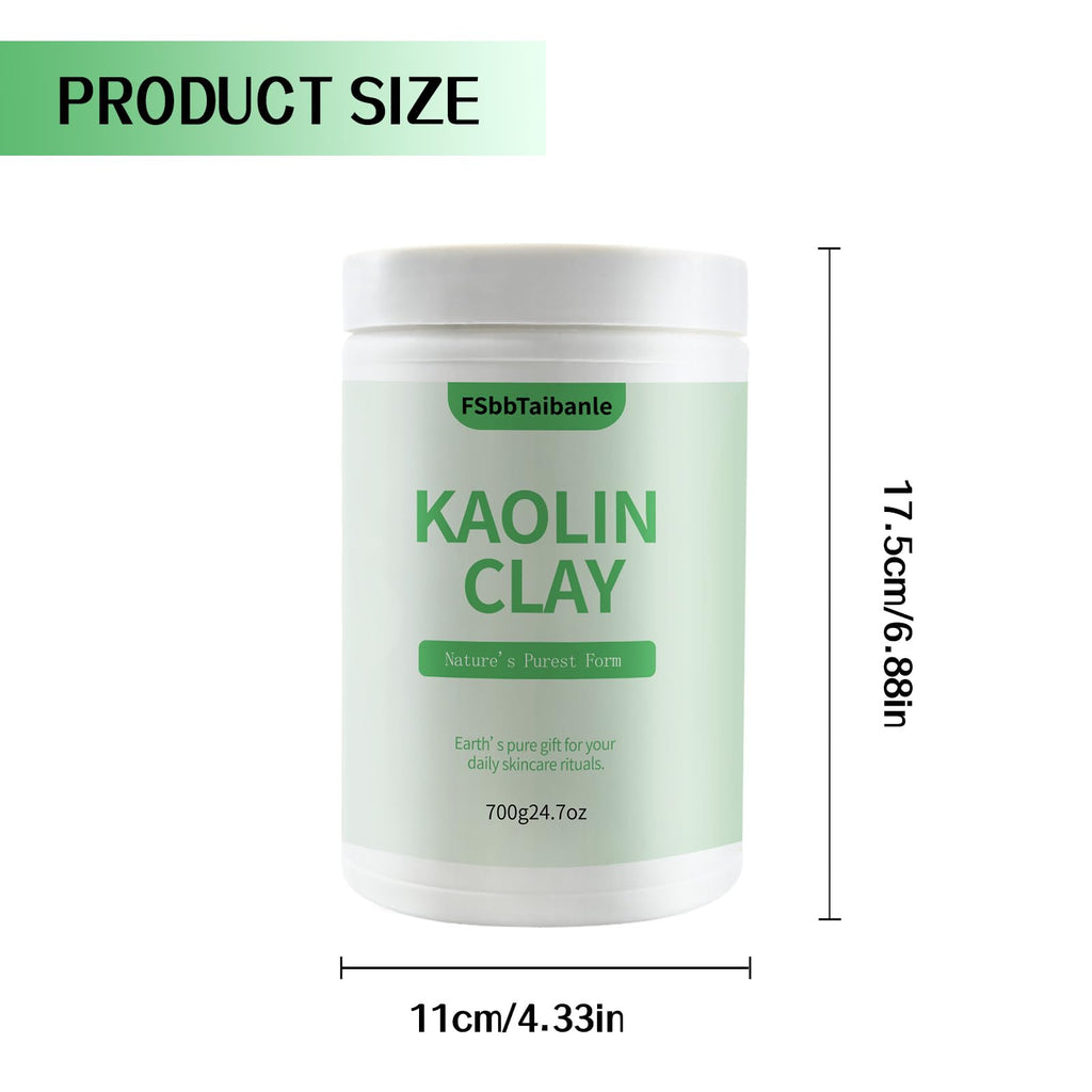 FSbbTaibanle White Kaolin Clay Powder – Ultra-Fine Cosmetic Grade, 32 oz for DIY Skincare