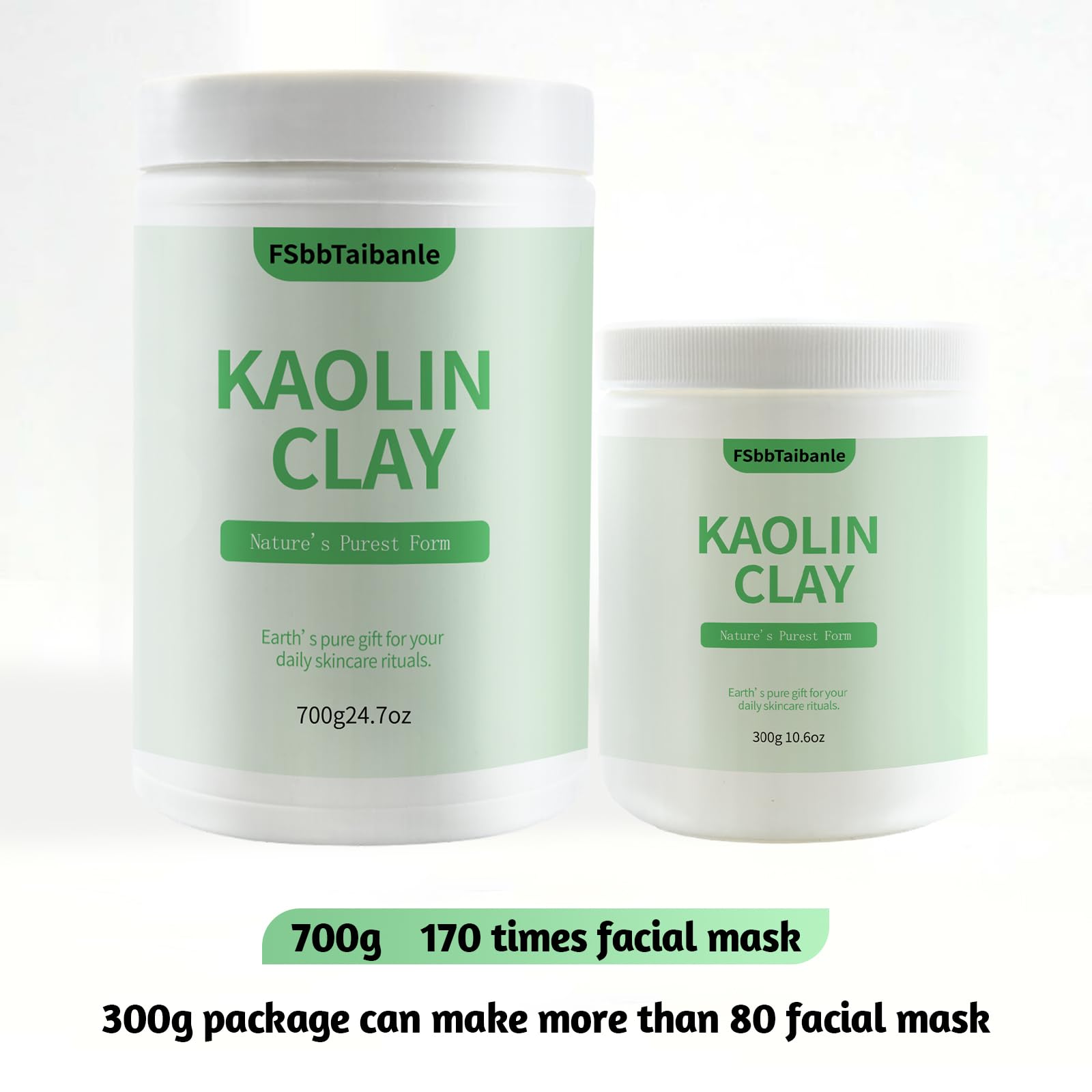 FSbbTaibanle White Kaolin Clay Powder – Ultra-Fine Cosmetic Grade, 32 oz for DIY Skincare