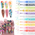 FSpronail Nail Art Pens – 12 Colors with 1mm Fine Point for DIY Nail Art