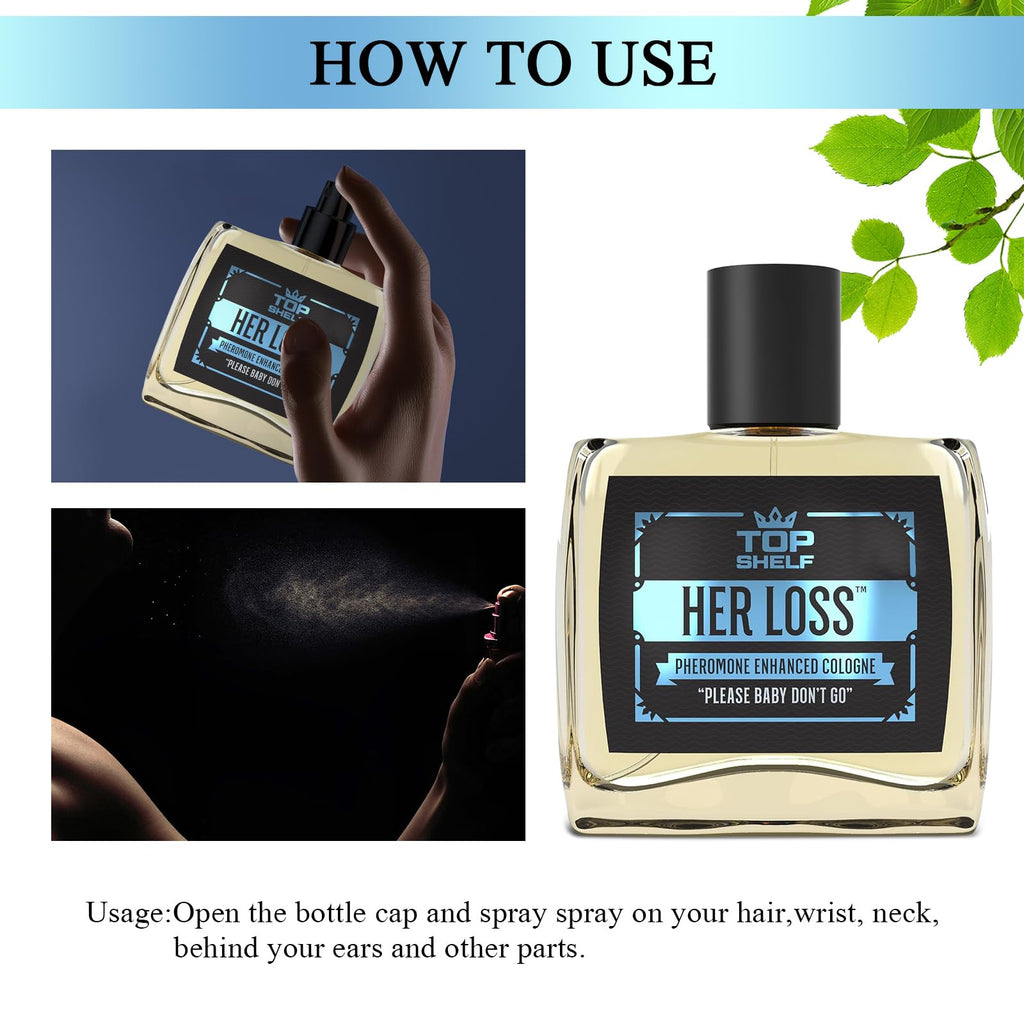 Fugit Her Loss Cologne for Men – Pheromone-Infused, 1.7 oz Travel Set | Modern Men’s Fragrance
