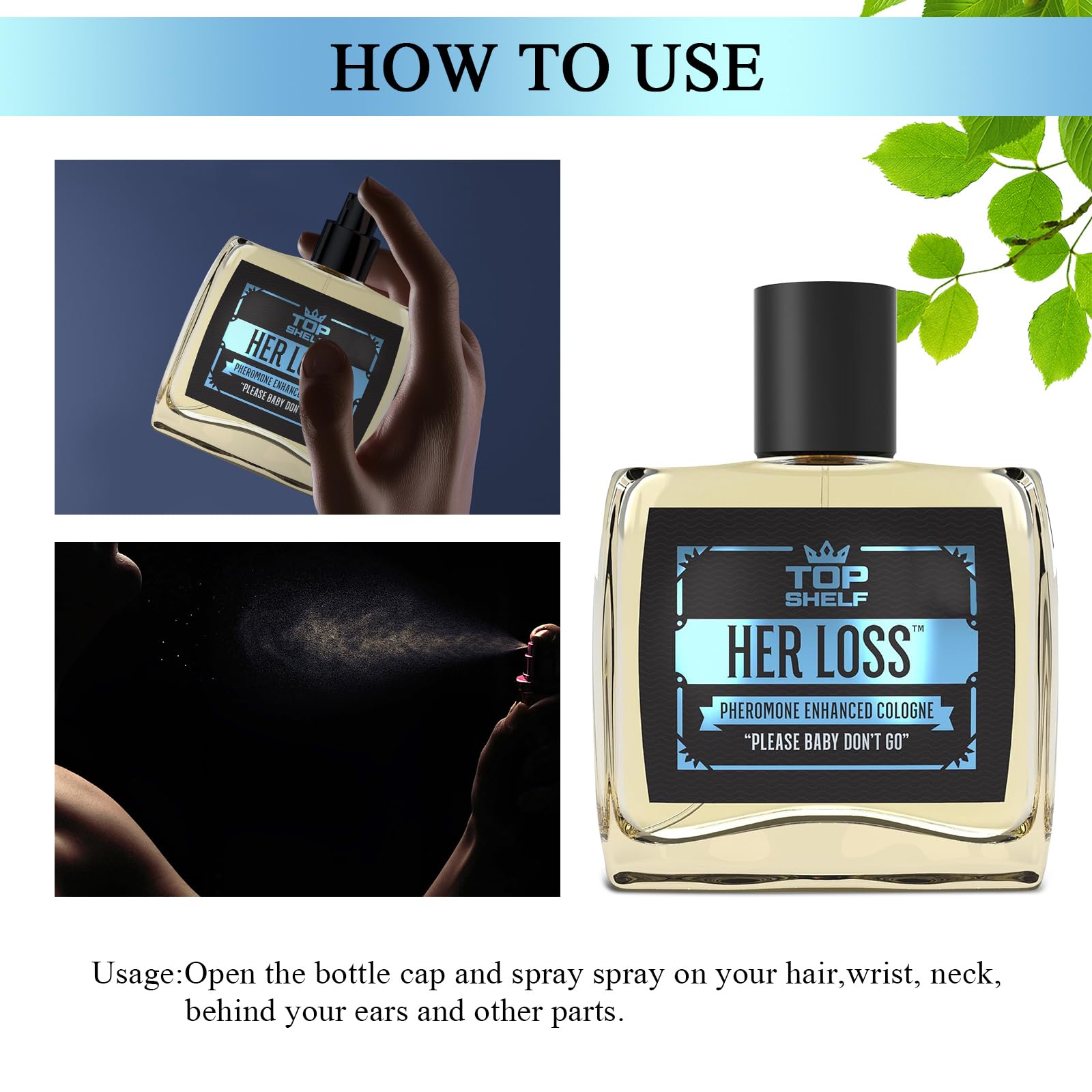 Fugit Her Loss Cologne for Men – Pheromone-Infused, 1.7 oz Travel Set | Modern Men’s Fragrance