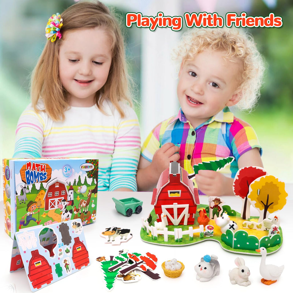 FUNCREVITY Kids Bath Bombs with Toys Inside – Safe Handmade Bubble Bath