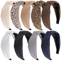 Funtopia Headbands for Women – 9-Piece Leopard Print Knot Headbands Set