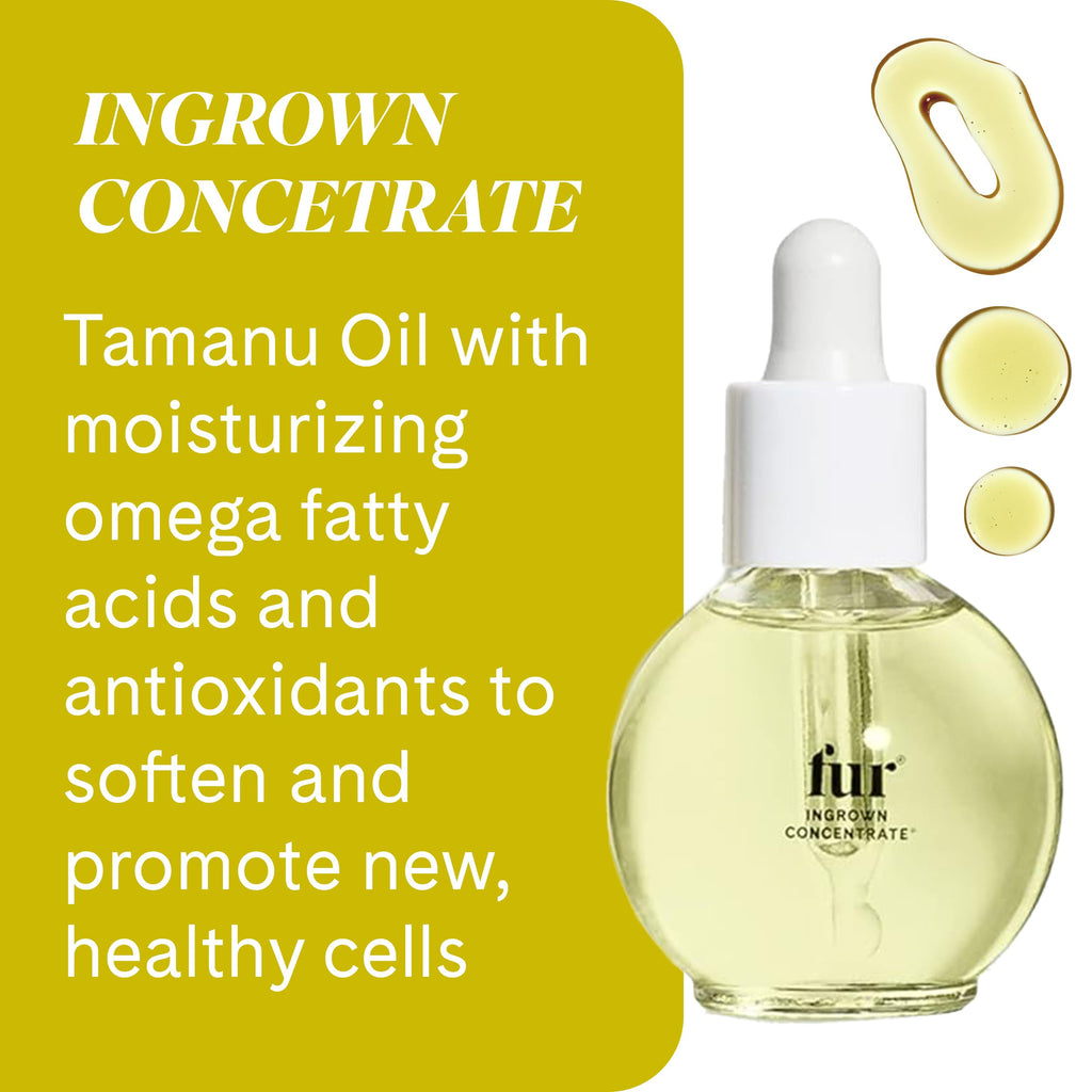 Fur Ingrown Hair Care Duo: Two-Step Preventative Oil & Concentrate (0.5 fl oz each)