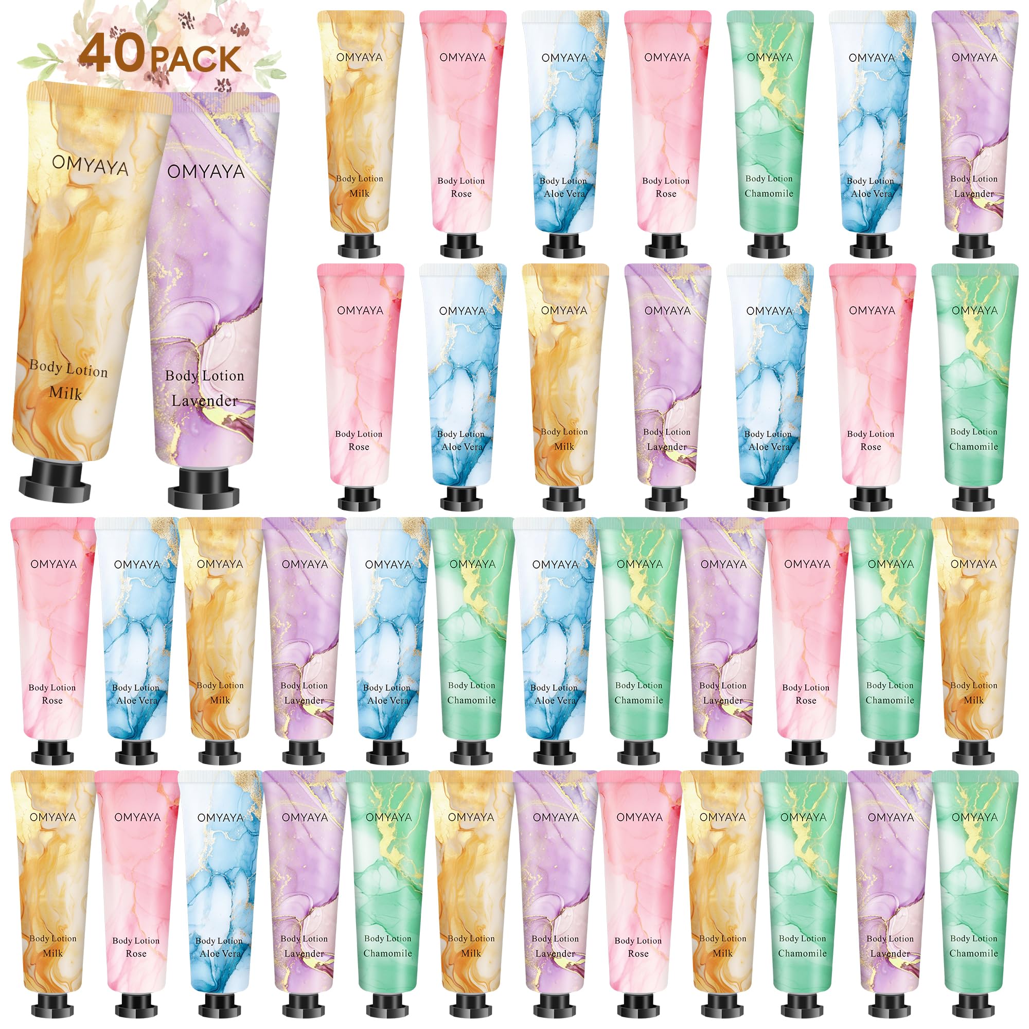 Furnizone Body Lotion 40-Pack Gift Set – Travel-Size 20ml Lotions