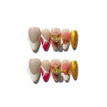FURNUNUBI Handmade Almond Press-On Nails with 3D Saturn Jewel – Ombre White French Tip