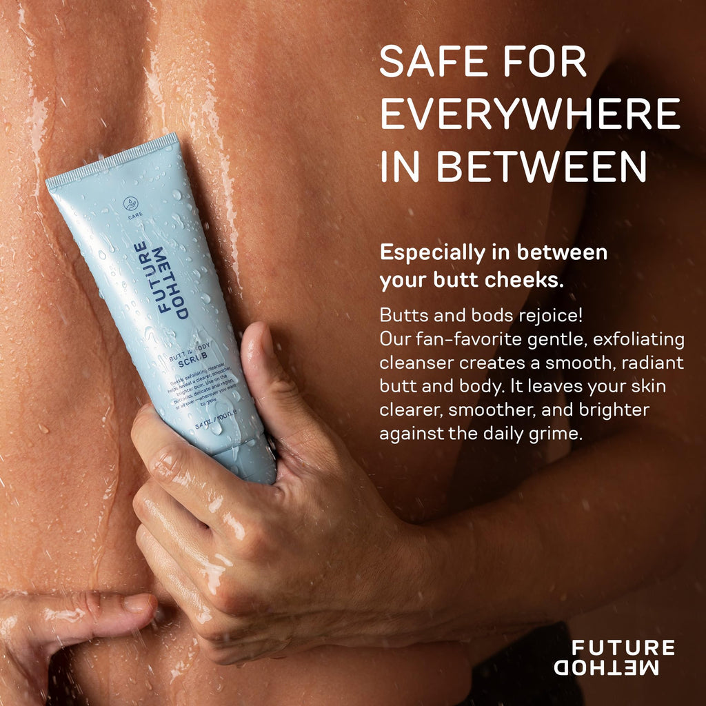 Future Method Body Scrub Exfoliating Cleanser – Butt Scrub with Hyaluronic Acid, Jojoba Oil & Vitamin C