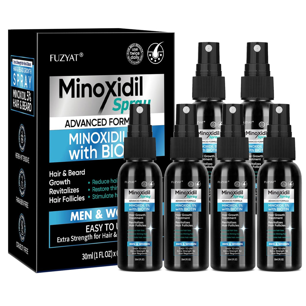FUZYAT 5% Minoxidil Spray – Biotin-Enhanced Hair Growth for Men & Women, 180ml