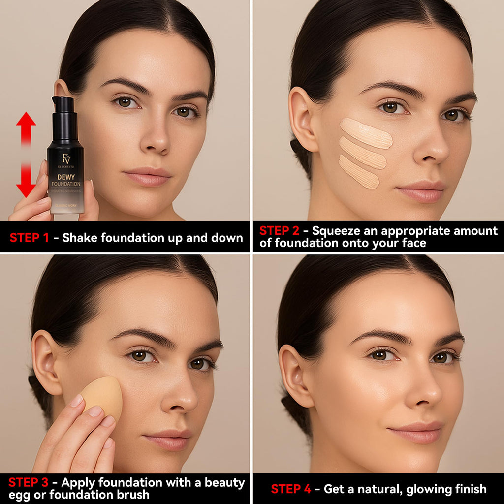 FV Full Coverage Liquid Foundation — Hydrating, Waterproof, Long-Lasting (Natural Beige)