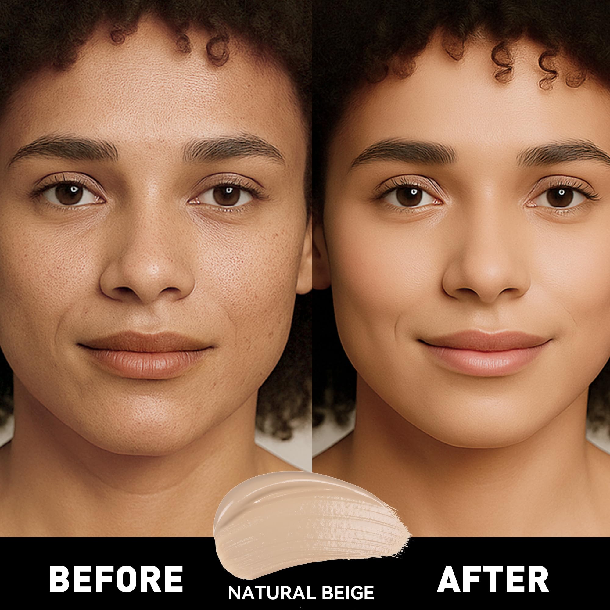 FV Full Coverage Liquid Foundation — Hydrating, Waterproof, Long-Lasting (Natural Beige)