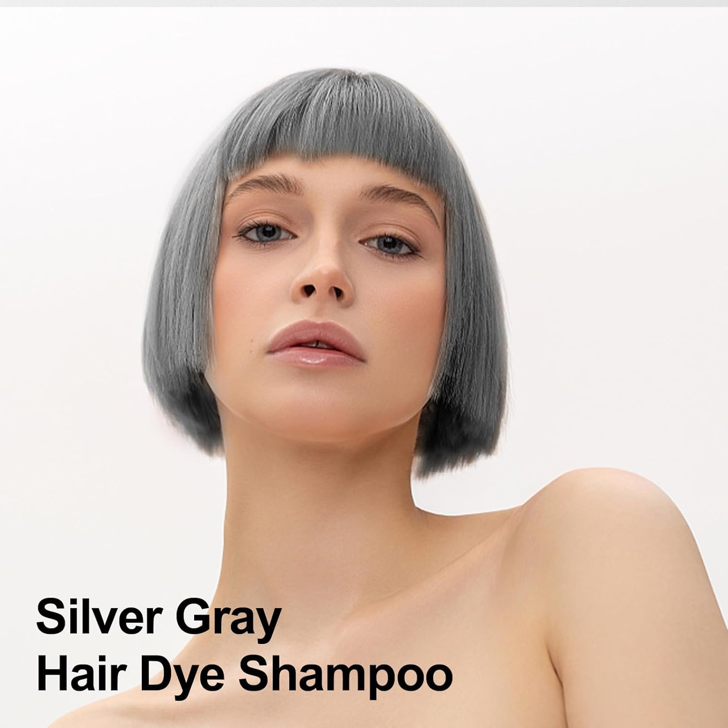 Fvquhvo Silver Gray Hair Dye Shampoo – 16.9 Fl Oz, 3-in-1 Hair Color, Ammonia-Free
