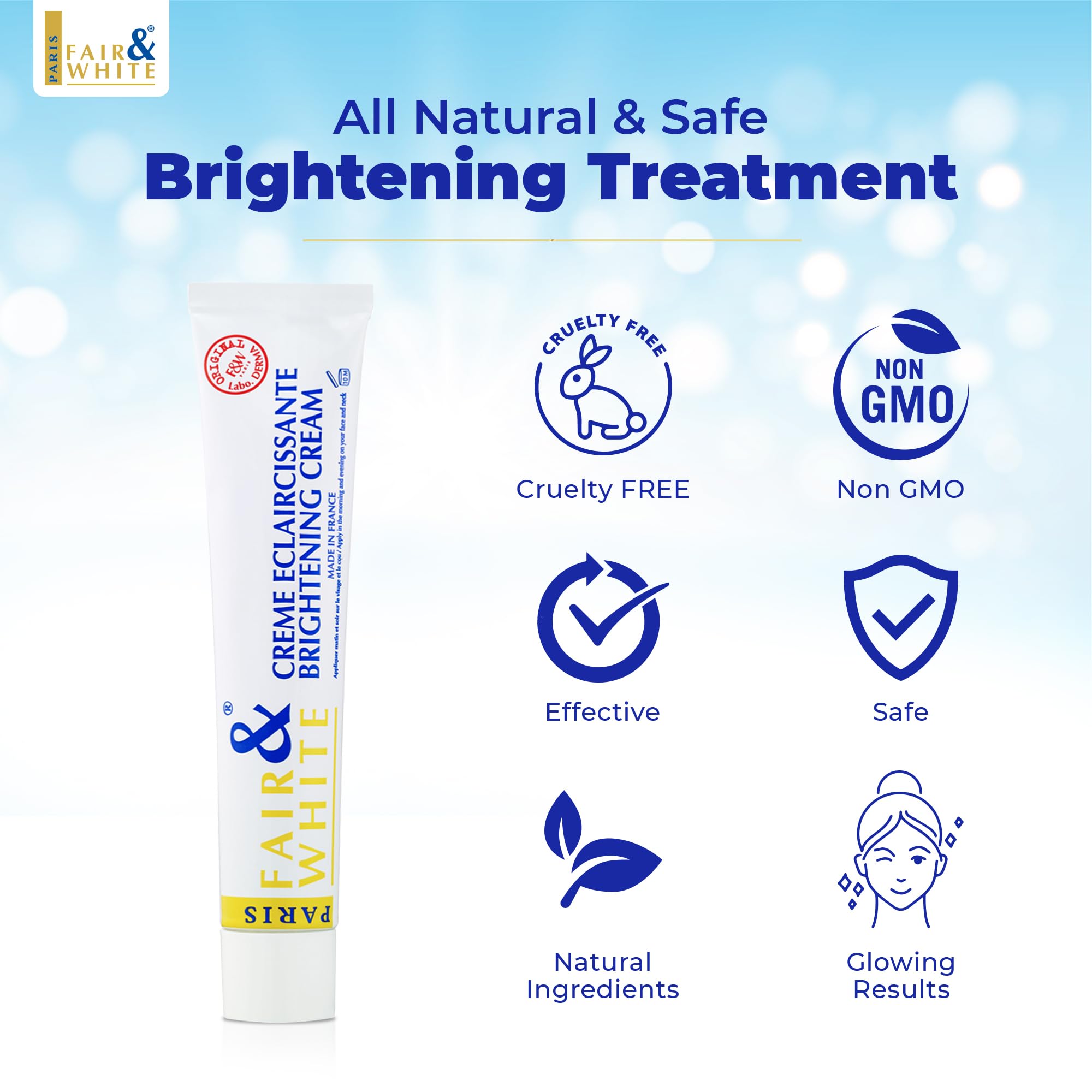 F&W Original Skin Brightening Cream by Fair and White – 1.7 Fl oz / 50 g (Pack of 2)