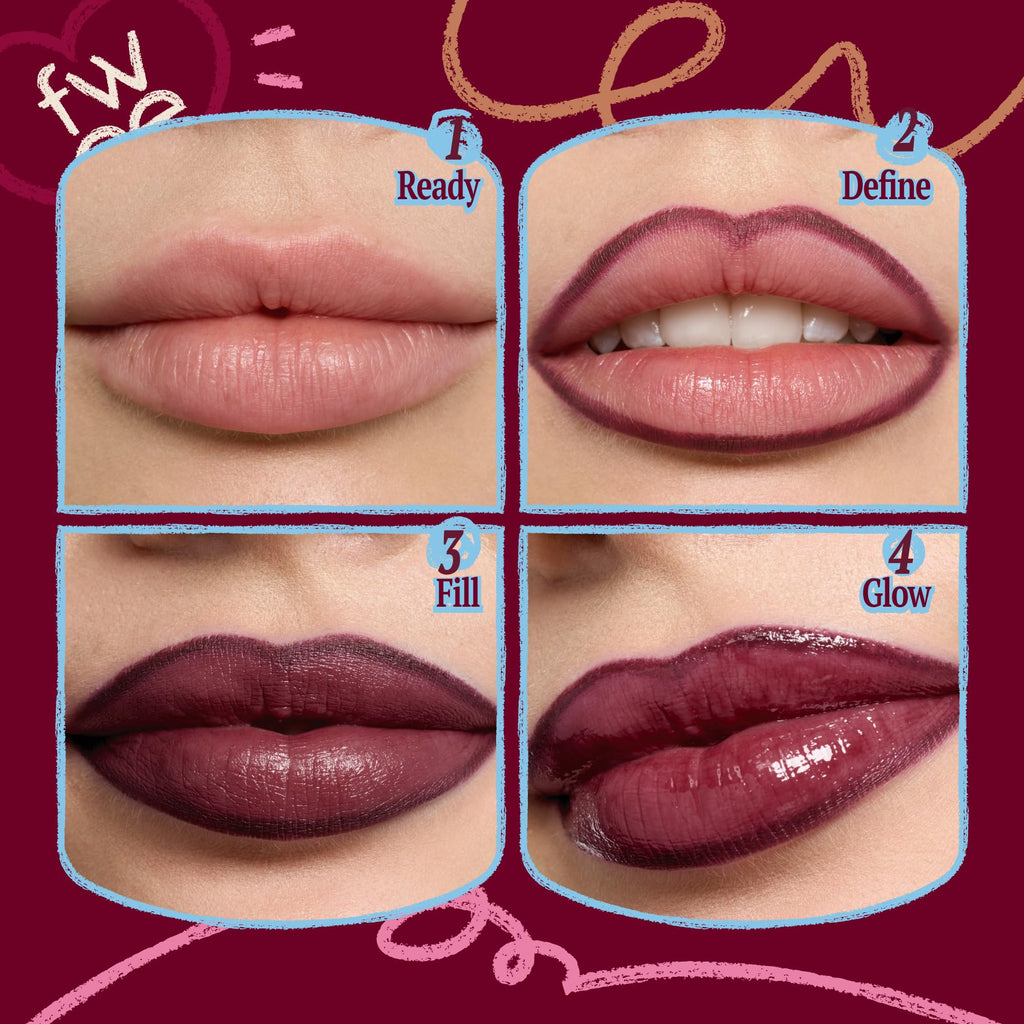 fwee Long Lasting Dual Coloring Lip Liner – Drawn To You | All-in-One Dual Stick, Satin Finish