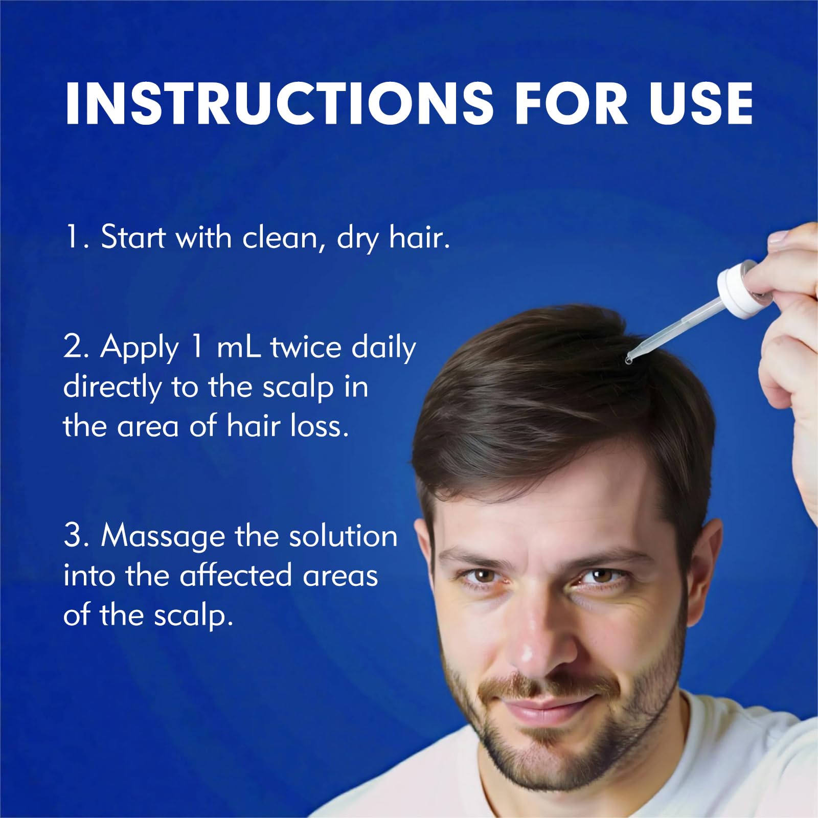Fyntikal 5% Minoxidil for Men – Hair & Beard Growth, Non-Greasy Topical Solution, 3-Month Supply