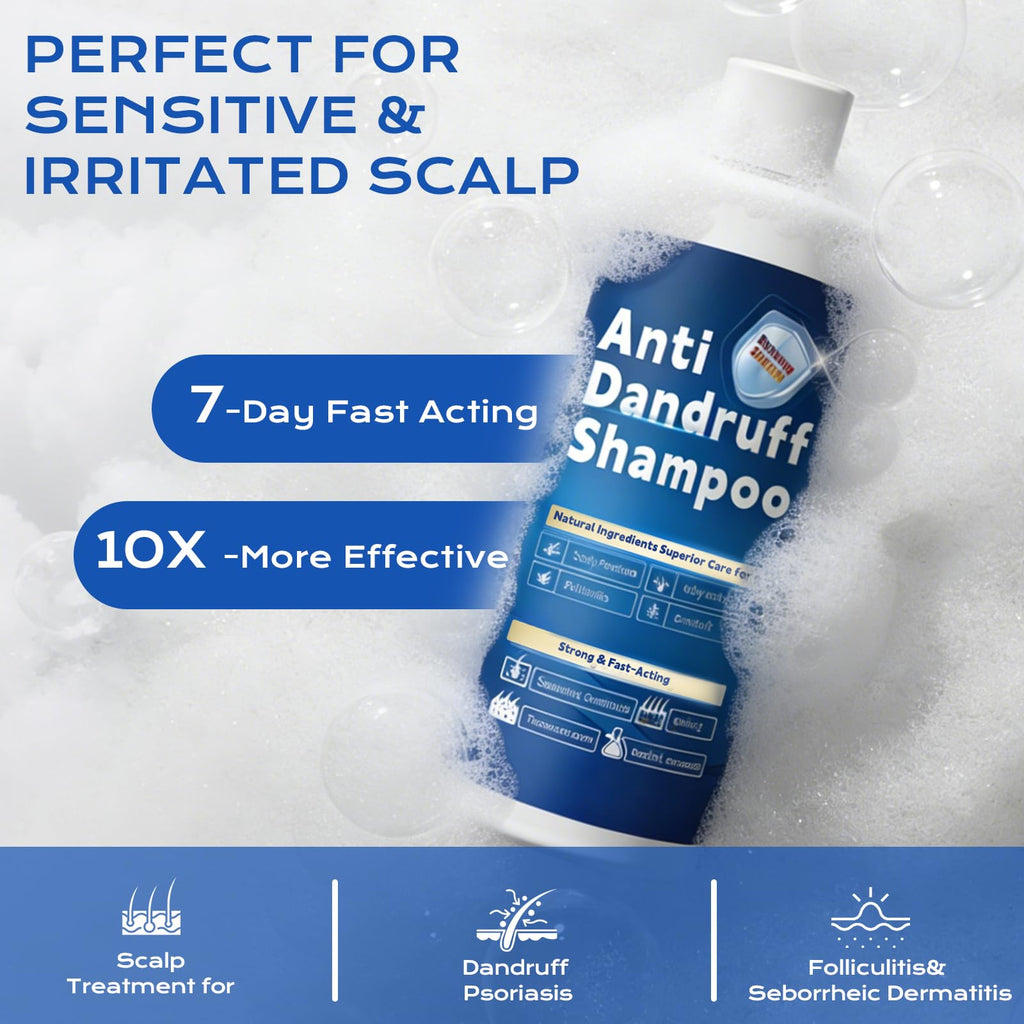 FYZMTL Anti-Dandruff Shampoo for Folliculitis & Scalp Psoriasis | Flake Control & Itch Relief